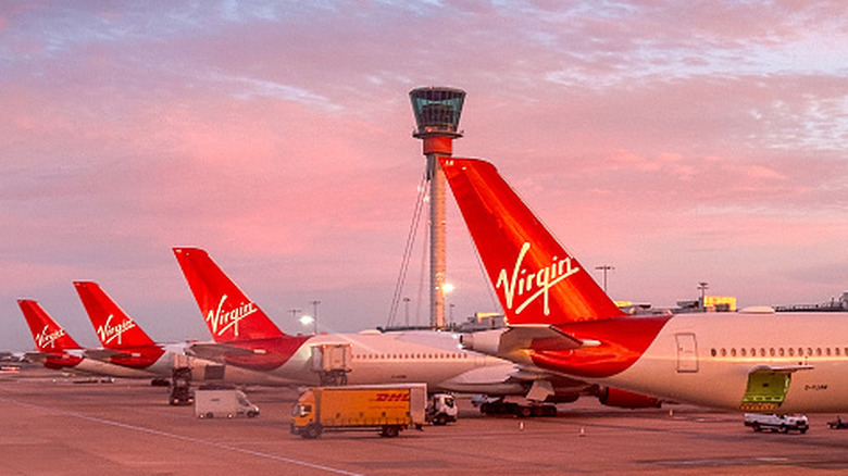 Virgin Atlantic planes in Heathrow
