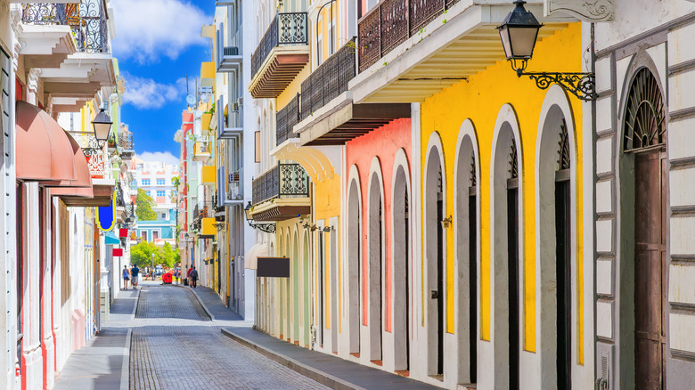 A colorful street in Old San Juan