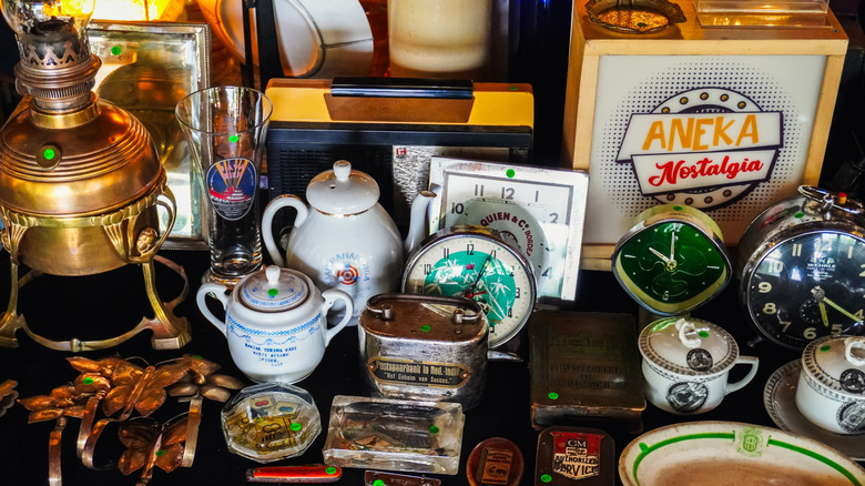 assortment of old antiques