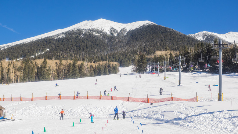 Arizona Snowbowl ski resort located on Humphreys Peak north of Flagstaff, Arizona.