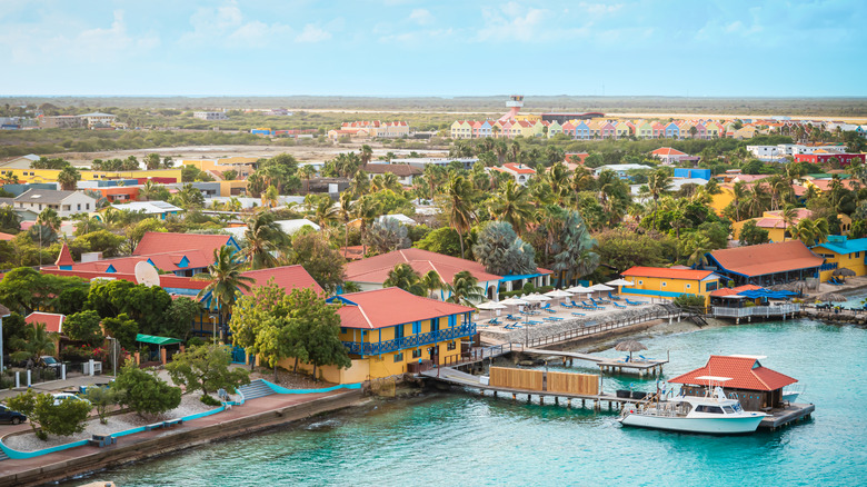 A vibrant aerial view of Bonaire