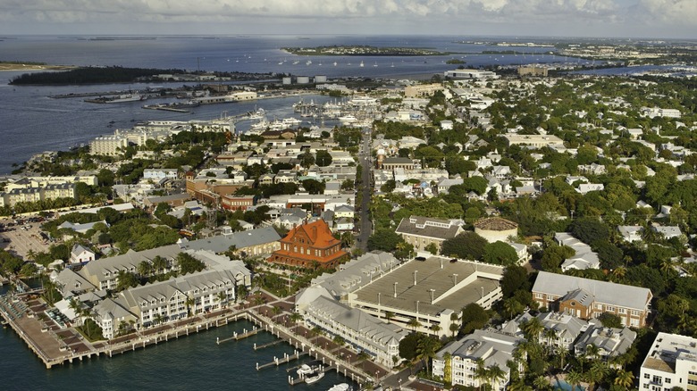 Aerial view of Key West Florida