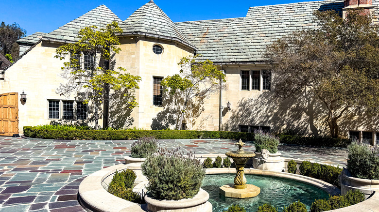 The gardens at the Greystone Mansion in Beverly Hills