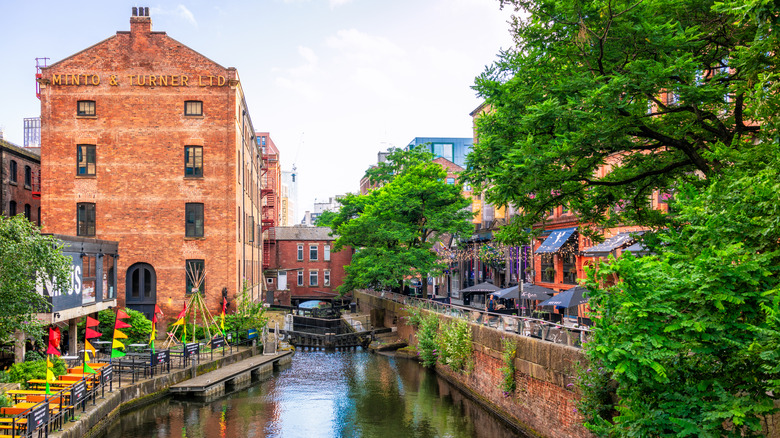 A canal running through Manchester's old cultural quarter