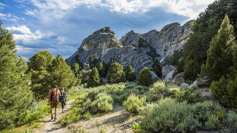Hikers in the mountains of Idaho