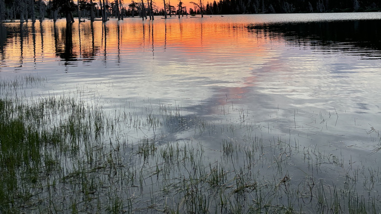 Lake Cleveland at sunset near Albion, Idaho