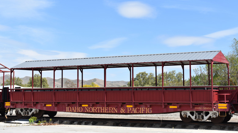 Old train car in Emmett, Idaho