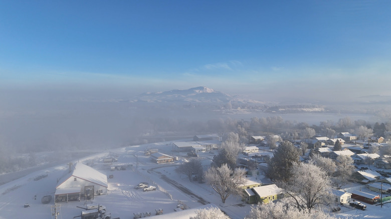 A foggy morning an Emmett, Idaho
