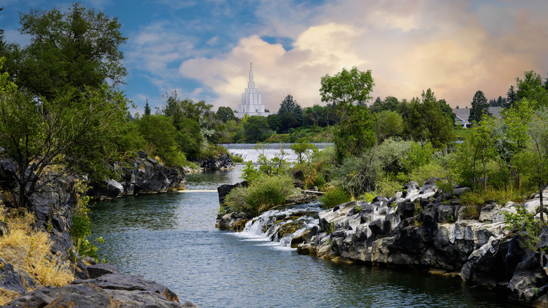 The Snake River near downtown Idaho Falls