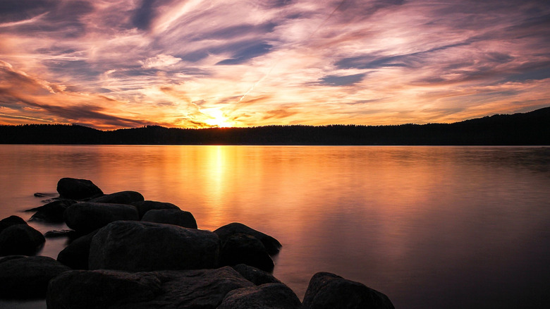 Sunset over Payette Lake