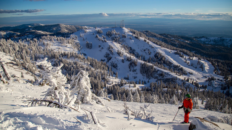 Downhill skiing and snowboarding at Bogus Basin near Boise, Idaho