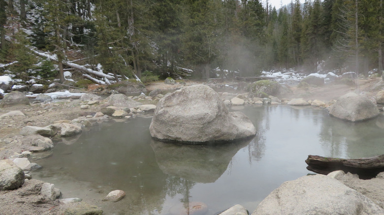One of the natural pools at the Jerry Johnson Hot Springs