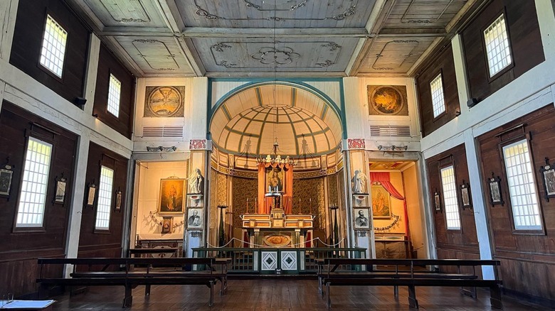 Interior of the Mission of the Sacred Heart in Idaho