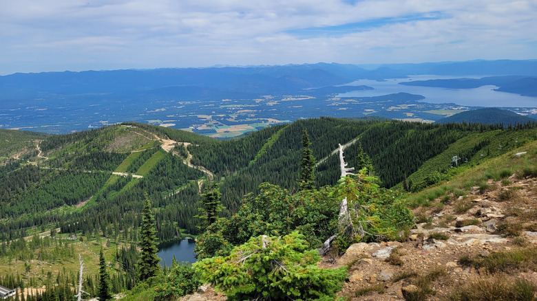 Lake Pend Oreille from the top of Schweitzer Mountain