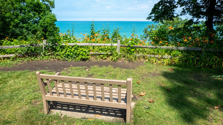 Lake Michigan overlook from Sunrise Park, Lake Bluff, Illinois