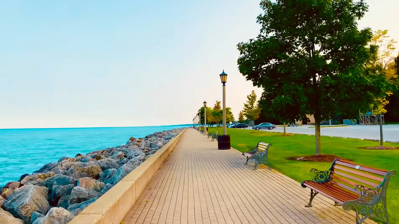 Shoreline trails along Lake Michigan