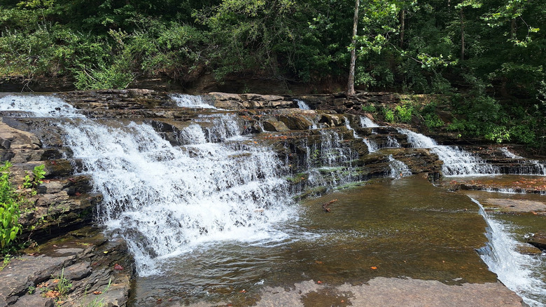 Waterfalls at Kinkaid Lake Spillway in Illinois