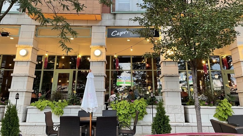 Outside entrance of Capri Lounge and Grill