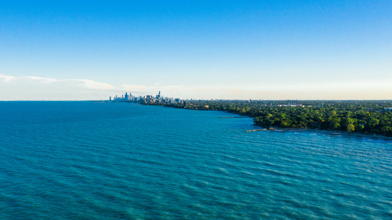 Aerial view of Chicago's North Shore