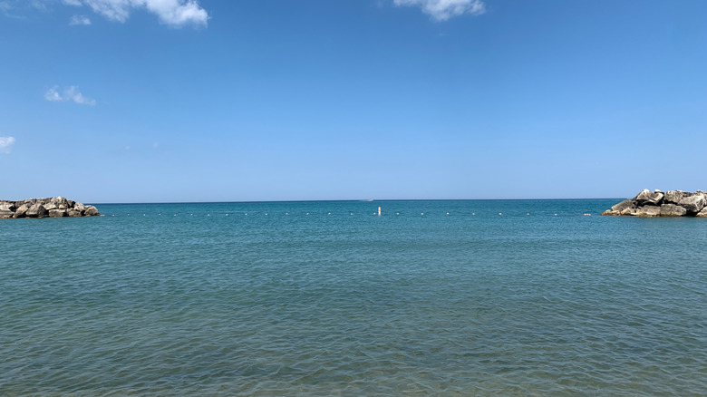 View of the beach in Lake Forest Illinois