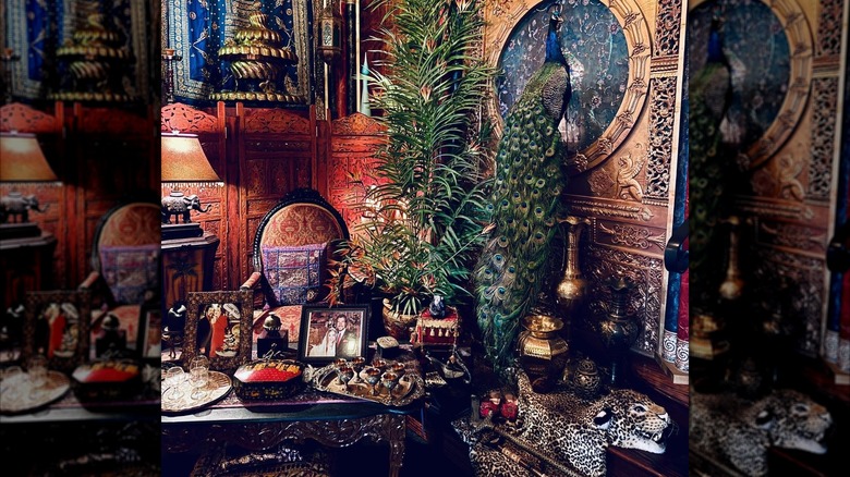 An ornately decorated room in Havencrest Castle in Illinois