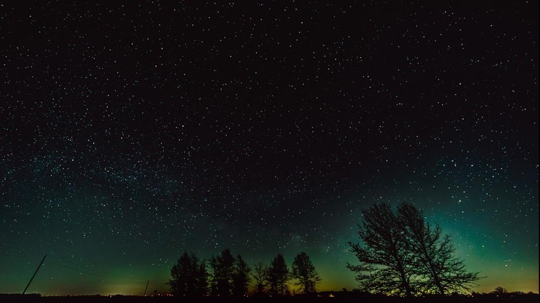 View of the night sky from Middle Fork River Forest Preserve