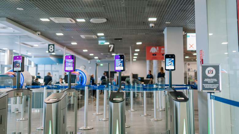 Biometric technology at an airport