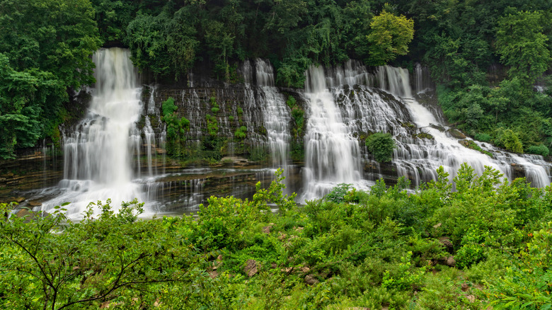 View of Twin Falls waterfalls