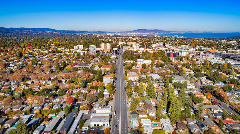 Aerial view of San Mateo, California