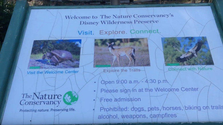 Sign at Disney Wilderness Preserve