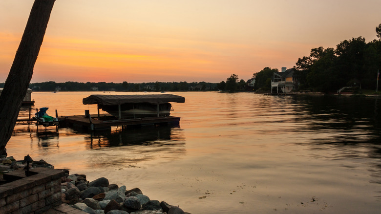 Sunset on Geist Reservoir