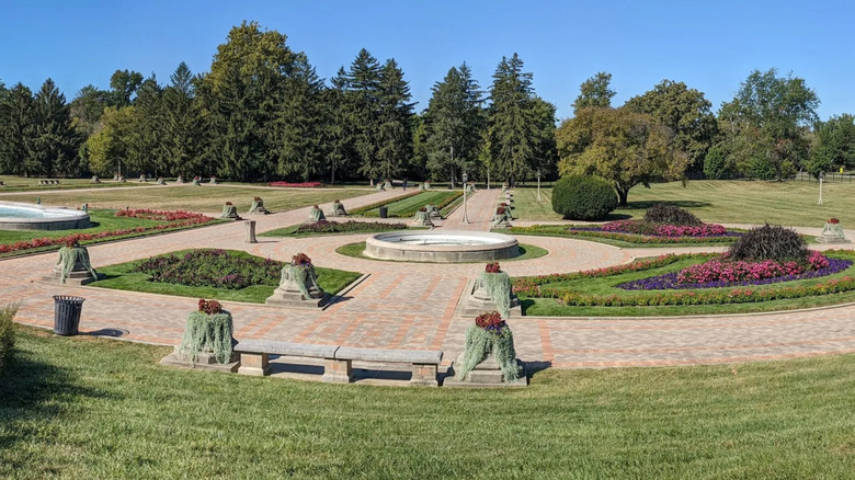 Sunken gardens at Garfield Park in Indianapolis
