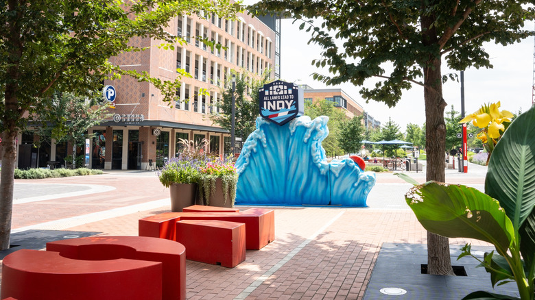 Along the Monon Trail near Carmel Arts & Design District
