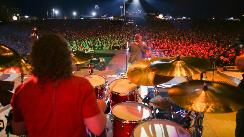 View from stage, where Zac Brown Band performs at March Madness Music Festival in 2015 in Indianapolis
