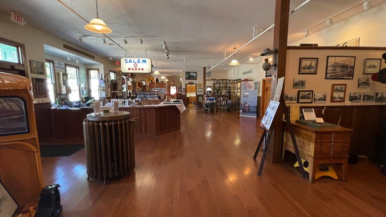 Interior of The Depot Railroad Museum in Salem, Indiana