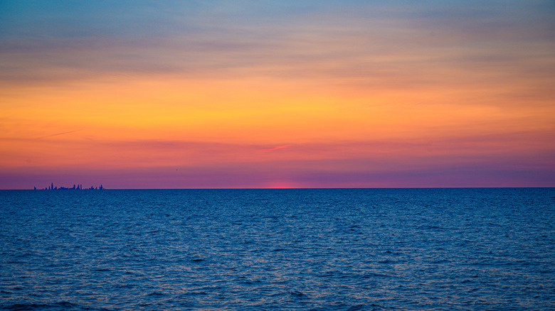 Looking over Lake Michigan at Beverly Shores