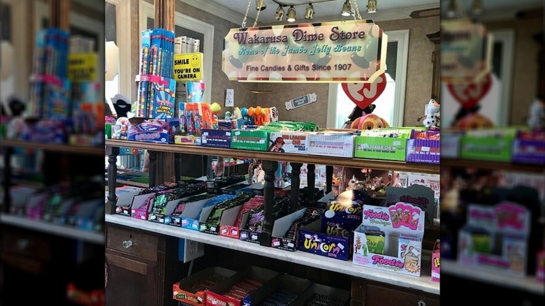 Candy and goods at the Wakarusa Dime Store in Indiana
