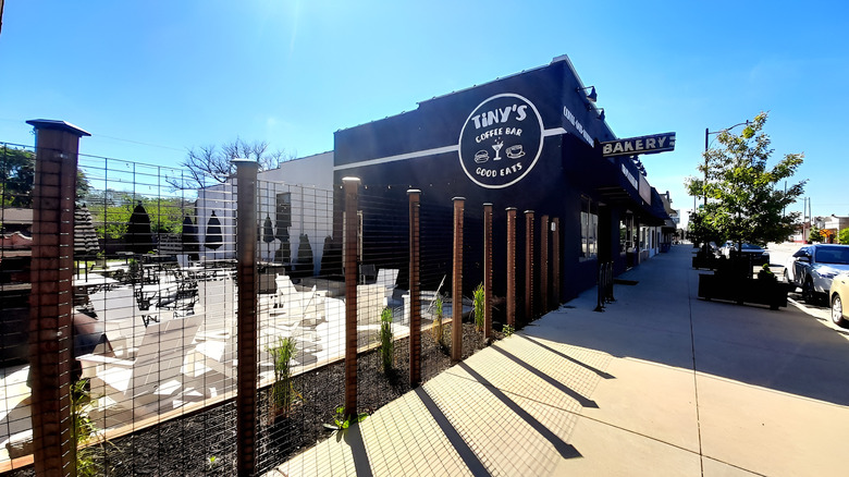 Street view of Tiny's Coffee Bar