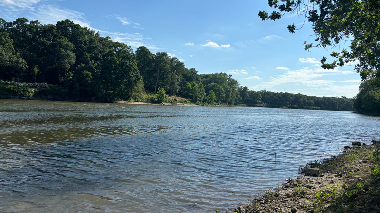 Kanakee river landscape in Indiana