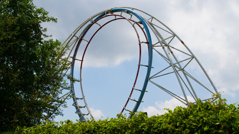 A roller coaster at the abandoned Fun Spot Amusement Park, Indiana