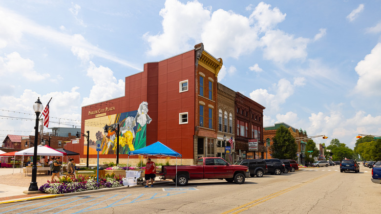 View of downtown Bluffton, Indiana