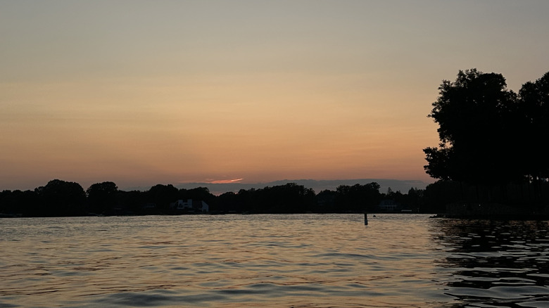 A sunset over Morse Reservoir, Cicero