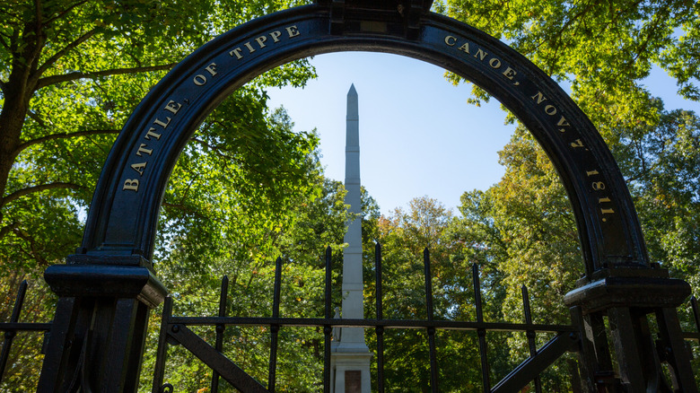 The entrance to the memorial of the Battle of Tippecanoe