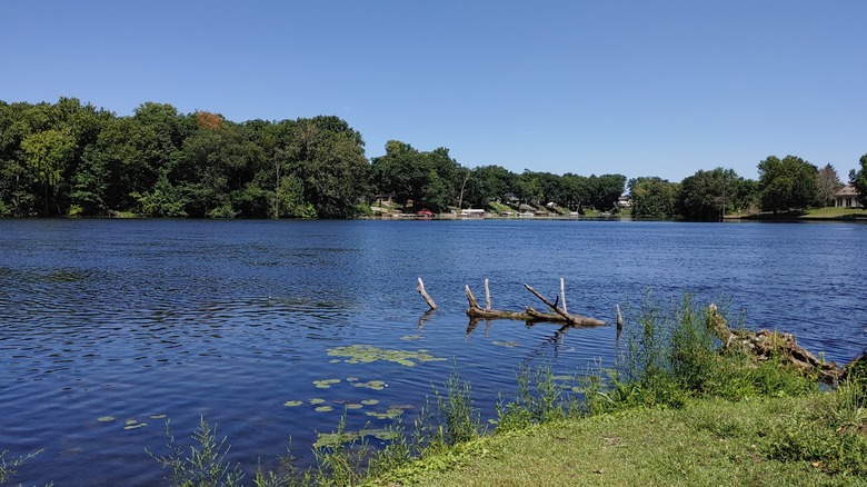 The St. Joseph River at Treasure Island Park in Indiana