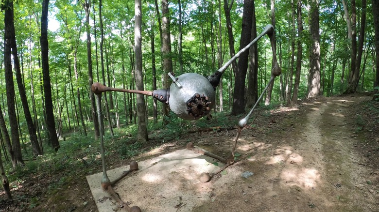 A work of art at Sculpture Trails Outdoor Museum in Solsberry, Indiana