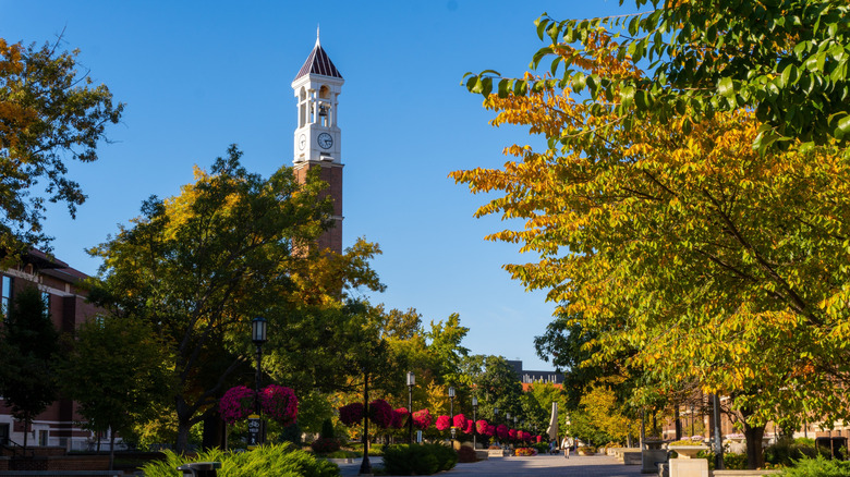 Bell Tower in West Lafayette on a summer day