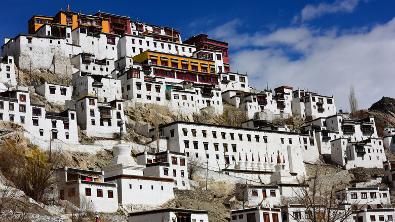 Thiksey Monastery perched in Ladakh mountainside