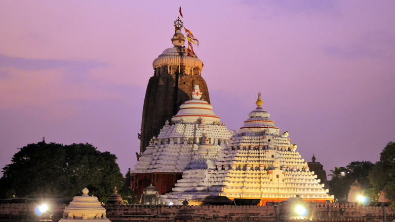 Jagannath Temple in Puri at sunset