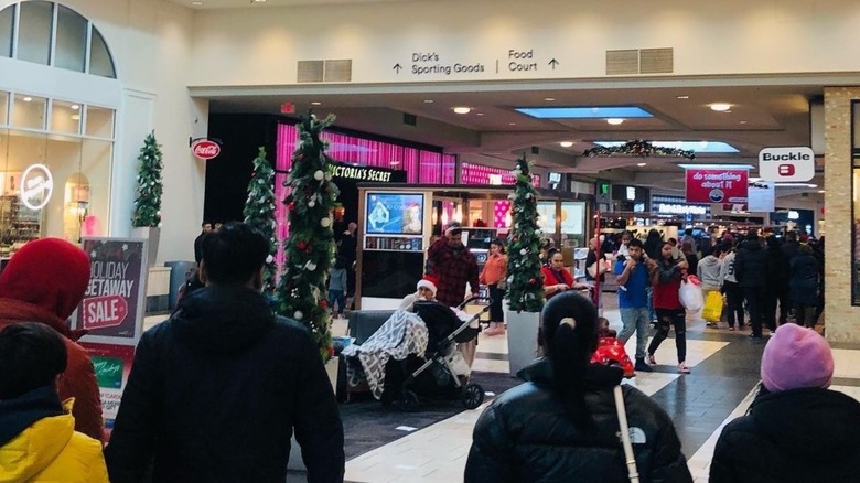 People walking insinde Castleton Mall