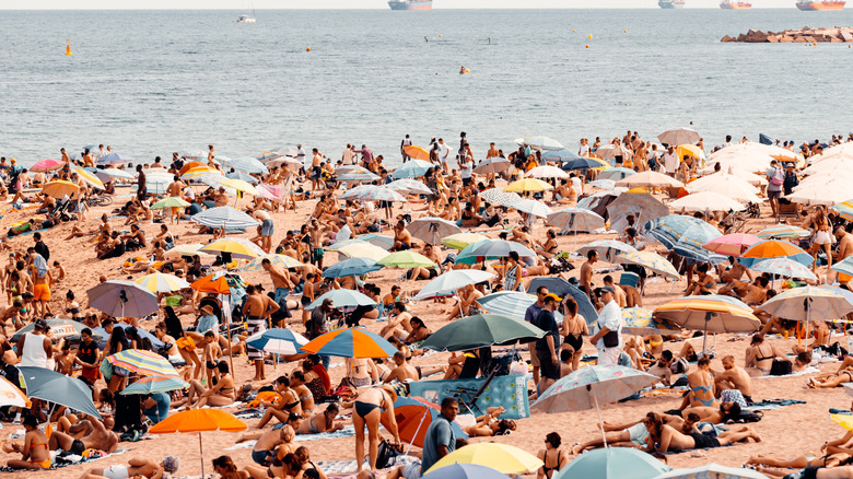 People crowding at beach